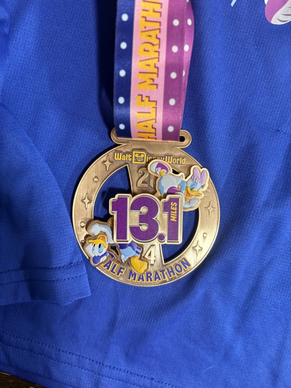 2023 Walt Disney World 13.1 Half Marathon Medal - Donald & Daisy Design
